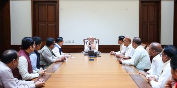 PM Modi reviewed the flood situation with MPs from Assam.