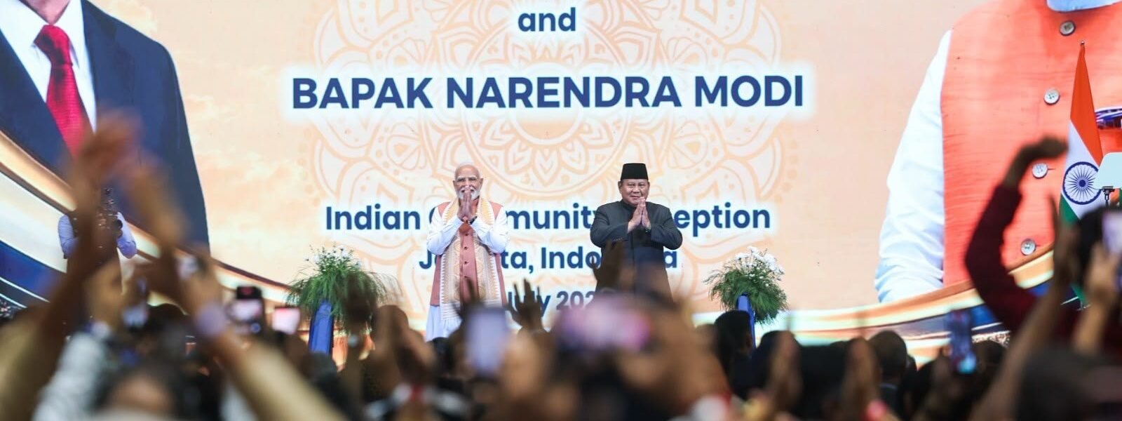 PM Narendra Modi addressed the Indian diaspora community in Jakarta.