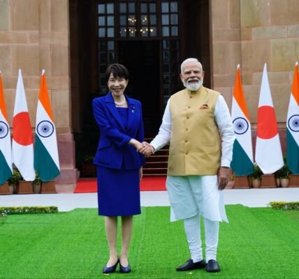 PM Narendra Modi and Japanese Prime Minister Sanae Takaichi held bilateral talks at Hyderabad House