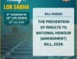 Parliament passed the Prevention of Insults to National Honour (Amendment) Bill, 2026.
