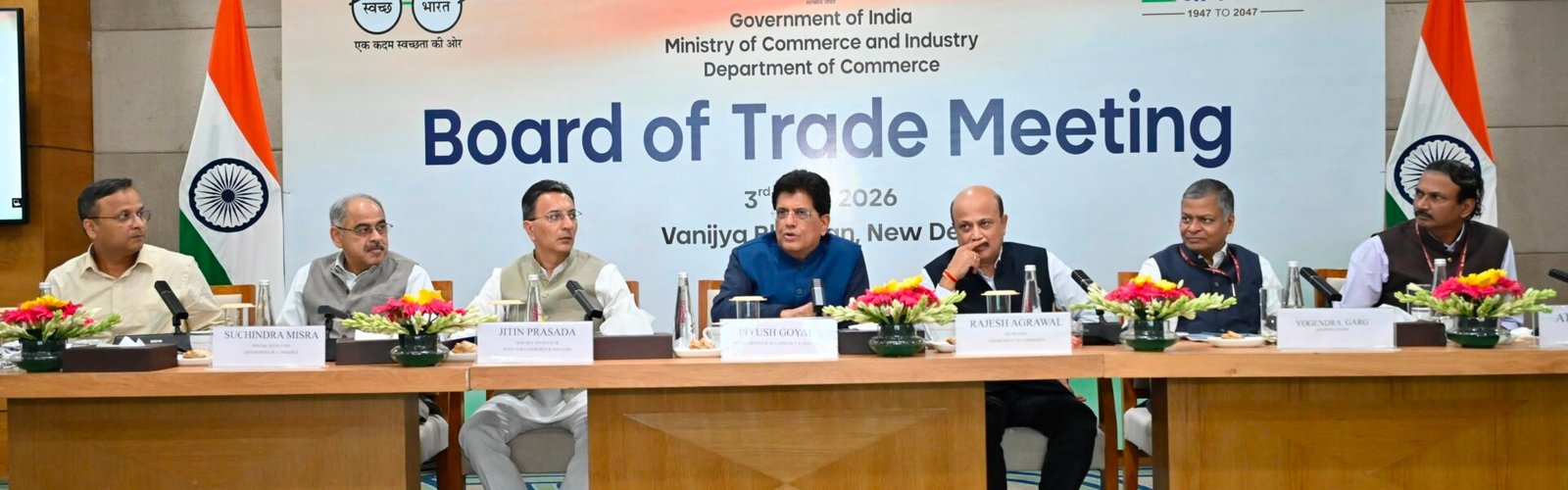 Piyush Goyal set a $1 trillion export target for India and called for coordinated efforts from the Centre and states.