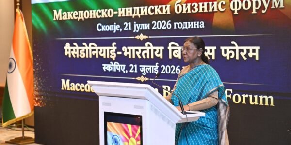 President Droupadi Murmu called for a significant expansion of economic ties between India and North Macedonia.