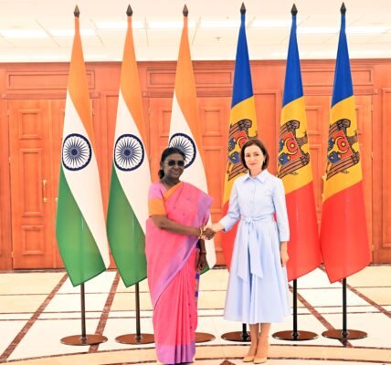 President Droupadi Murmu held a bilateral meeting with the President of Moldova and led delegation-level talks.