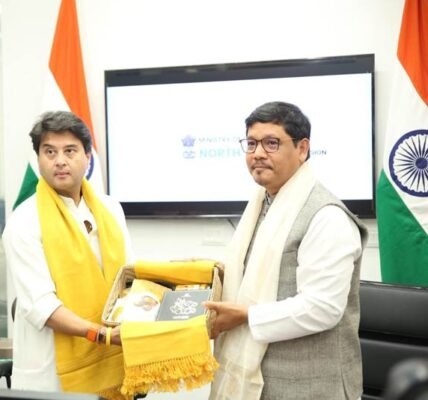 Union Minister Jyotiraditya M. Scindia launched the Golden Spice mission for Meghalaya Lakadong turmeric.