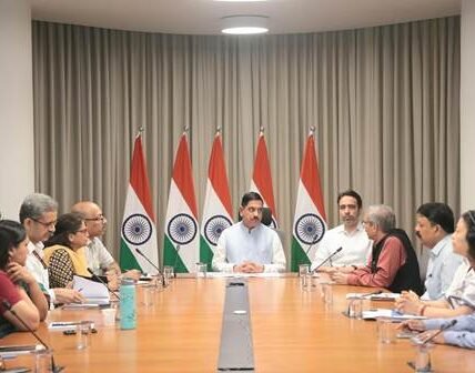 Union Minister Pralhad Joshi formally assumed charge of the Ministry of Education at Kartavya Bhawan today.