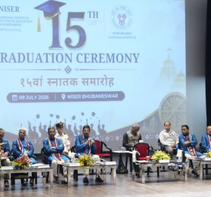 Vice President C.P. Radhakrishnan addressed the 15th convocation ceremony of NISER, Bhubaneswar