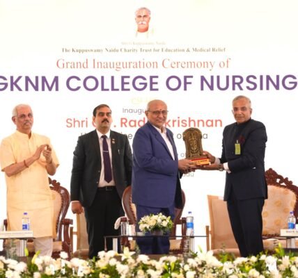 Vice President C.P. Radhakrishnan called for strengthening India healthcare ecosystem today through a skilled, sensitive, and service-oriented workforce.