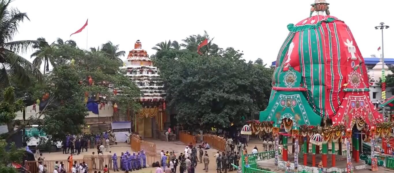 world-famous Bahuda Yatr is being held today in Puri, Odisha