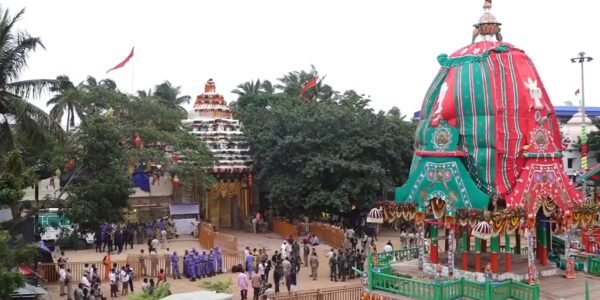world-famous Bahuda Yatr is being held today in Puri, Odisha