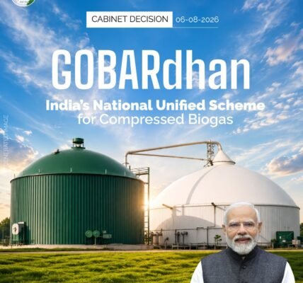 Cabinet approved GOBAR-DHAN a national integrated scheme for compressed biogas, with an outlay of ₹23,731 crore