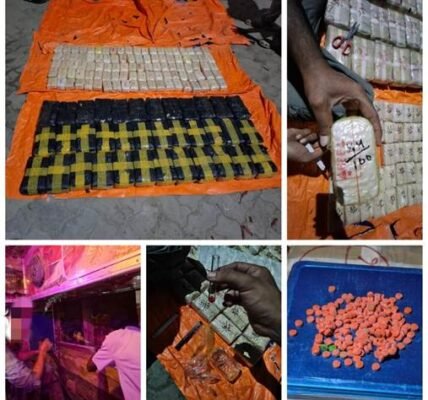 DRI seized 76 kilograms of methamphetamine tablets in two operations along the northeastern border