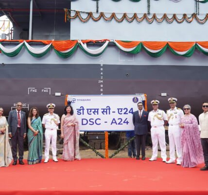 DSC A-24 was launched into the sea amidst a grand ceremony at Titagarh, Kolkata.