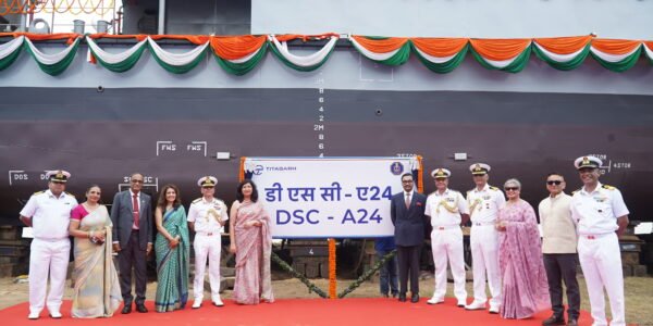 DSC A-24 was launched into the sea amidst a grand ceremony at Titagarh, Kolkata.