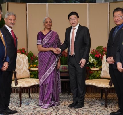 Discussions held on enhancing cooperation in key sectors, including semiconductors and cybersecurity, at the India-Singapore Ministerial Roundtable.