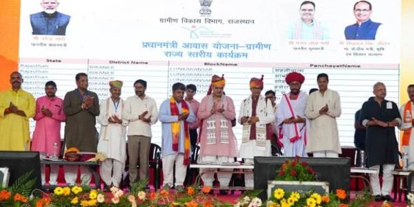 During his visit to Rajasthan, Union Minister Shivraj Singh Chouhan approved 2.89 lakh permanent houses under the Pradhan Mantri Awas Yojana-Gramin.