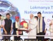 Home Minister Amit Shah honored NSA Ajit Doval with the Lokmanya Tilak National Award 2026 in Pune today.