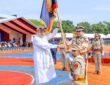 Home Minister Amit Shah presented the President Colours to the Puducherry Police today.