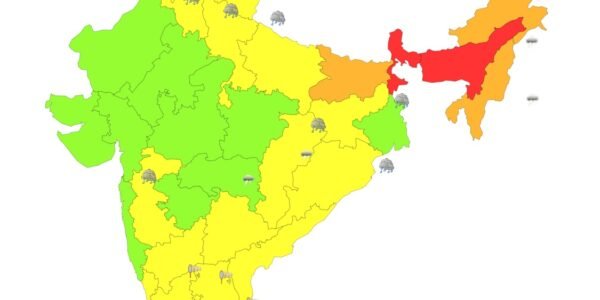 IMD forecast torrential rain in Meghalaya and Arunachal Pradesh on August 4 and 5.