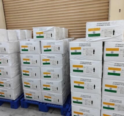 India sent a consignment of 8 metric tonnes of life-saving and essential medicines to Bolivia.