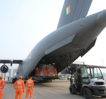 India sent over 47 tonnes of emergency relief material to Nepal for rescue and relief operations.