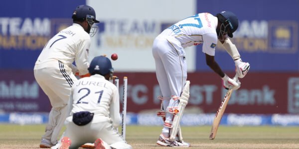 India won the first Test match against Sri Lanka by 165 runs.