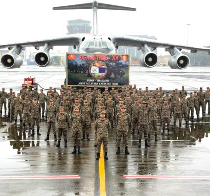Indian Army contingent departs for Thailand to participate in the India-Thailand joint military exercise Maitree
