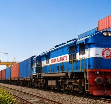 Indian Railways transported 141.3 million tonnes of freight in July 2026.