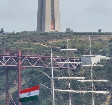 Lokayan 2026 – Indian Naval Ship Sudarshini departs from Lisbon after a three-day port call.