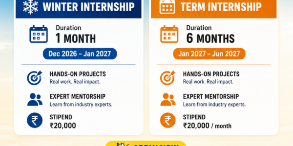 NHAI has commenced enrollment for the Winter Internship Program 2026-27 and the Term Internship Program 2027.