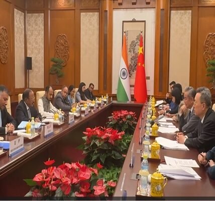 NSA Ajit Doval held Special Representative-level talks with Chinese Foreign Minister Wang Yi.