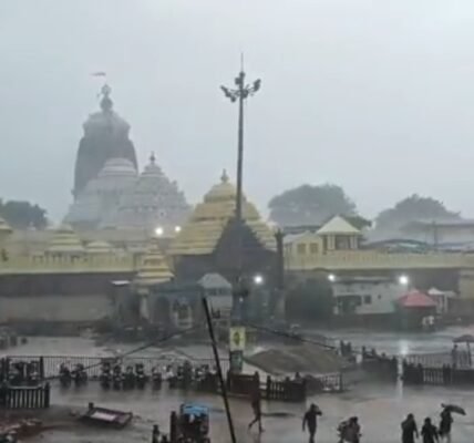 Normal life disrupted in Odisha due to continuous rainfall caused by a low-pressure area.