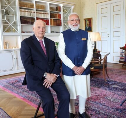 PM Modi expressed condolences on the passing of King Harald V of Norway.