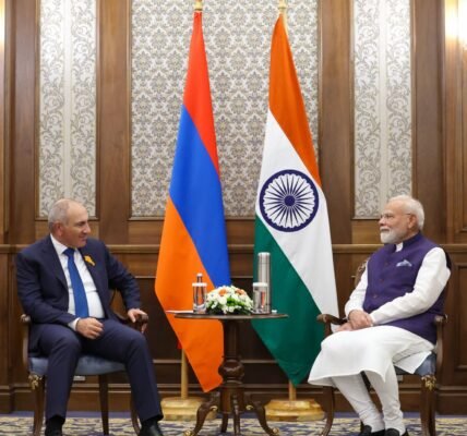 Prime Minister Modi and Armenian Prime Minister Nikol Pashinyan met on the sidelines of the 26th SCO Summit.
