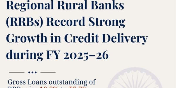 Regional Rural Banks recorded strong growth in credit disbursement in the 2025-26 financial year.