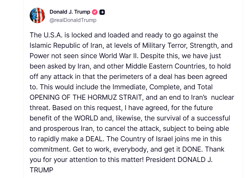 US President Donald Trump warned of intensifying military action against Iran.