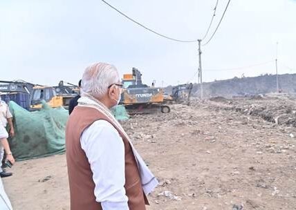 Union Minister Manohar Lal inspected the Bhalswa dumpsite and reviewed the progress of legacy waste disposal.
