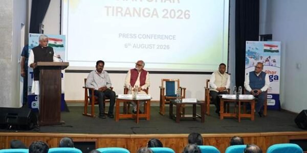 Union Minister of Culture and Tourism Gajendra Singh Shekhawat launched the Har Ghar Tiranga 2026 campaign.