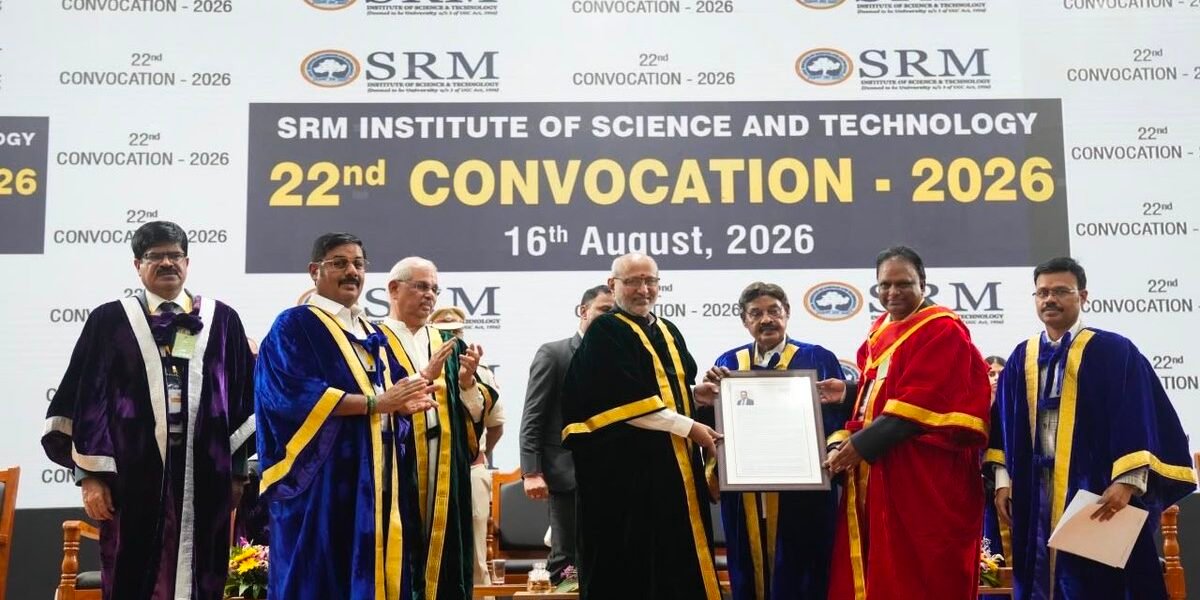 Vice President C.P. Radhakrishnan addressed the 22nd convocation ceremony of SRM Institute of Science and Technology (SRMIST).