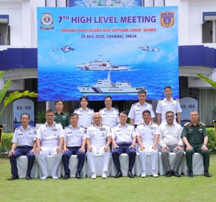 seventh high-level meeting between the Indian Coast Guard and the Vietnam Coast Guard was held in Chennai