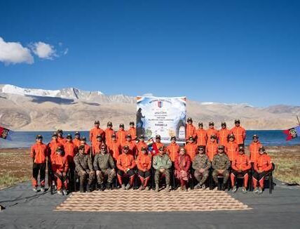 20 female NCC cadets successfully completed the Aparajita - Parang La 2026 high-altitude long-distance trek.