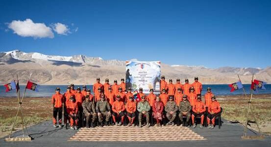 20 female NCC cadets successfully completed the Aparajita - Parang La 2026 high-altitude long-distance trek.