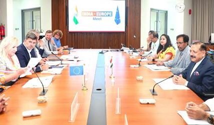 A delegation from the European Parliament met Union Minister Dr. Jitendra Singh.