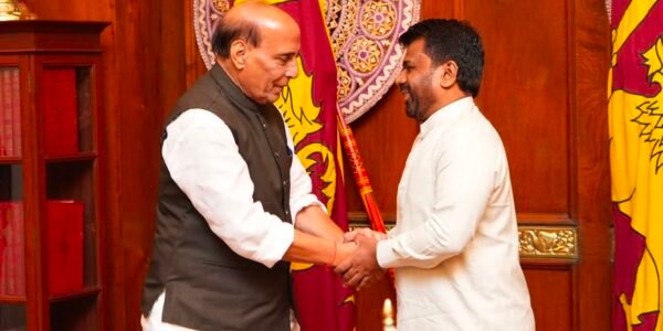 Defence Minister Rajnath Singh held a meeting with Sri Lankan President Anura Kumara Dissanayake in Colombo today.