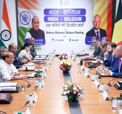 Defence Minister held bilateral talks with the Belgian Defence Minister in New Delhi