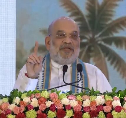 Home Minister Amit Shah attended the 73rd birthday celebrations of Mata Amritanandamayi Ji in Kollam, Kerala, today as the chief guest.