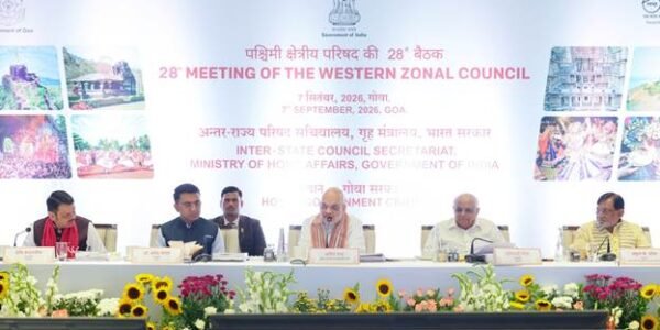Home Minister Amit Shah chaired the 28th meeting of the Western Zonal Council in Panaji, the capital of Goa, today.