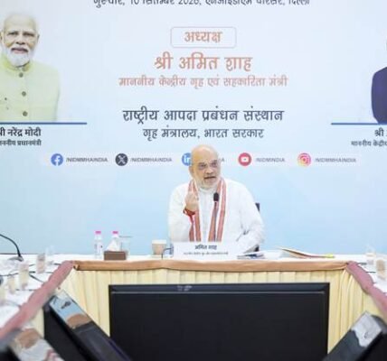 Home Minister Amit Shah chaired the third meeting of the Institute Body of the National Institute of Disaster Management (NIDM) in New Delhi today.