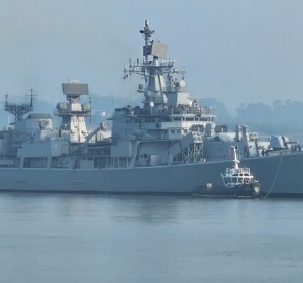 INS Mysore arrived at Lumut, Malaysia, for the fourth edition of Exercise Samudra Laksmana.