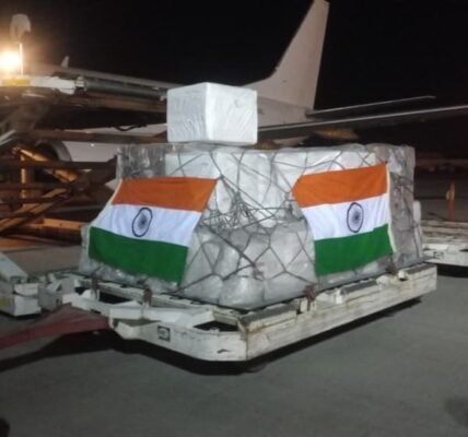India sent a consignment of life-saving medicines and medical supplies to Afghanistan as part of humanitarian aid.