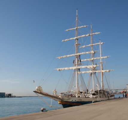 Indian Navy ship Sudarshini arrived in Barcelona as part of the Lokayan 2026 expedition